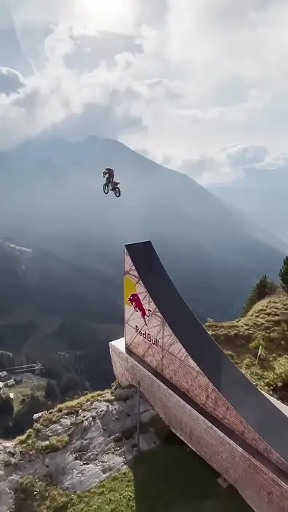 A vertical clip exported from GPT-Video, titled “Not the average BASE jump”, with word-by-word captions